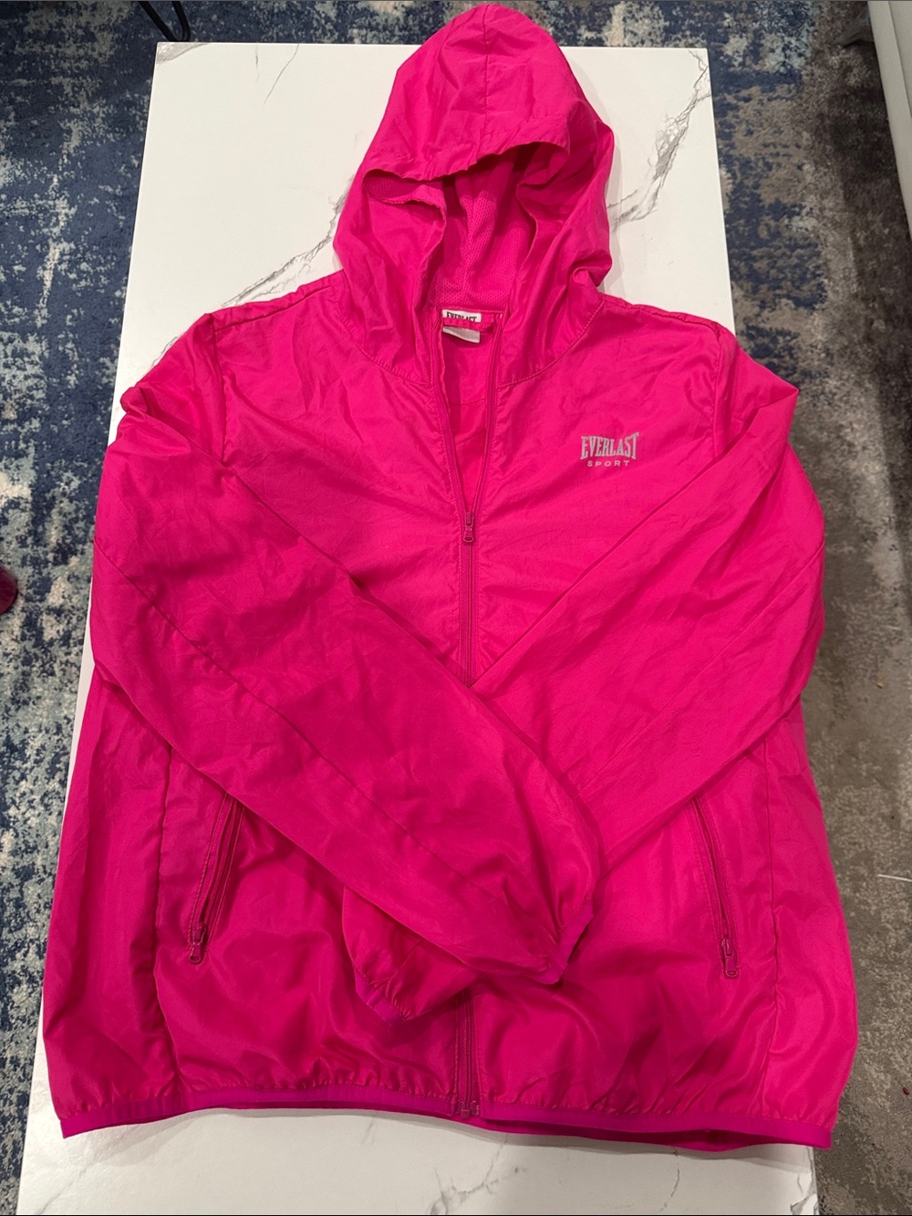 Everlast Women's Hot Pink Hooded Windbreaker Jacket